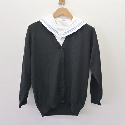 【中古】愛知県 名古屋女子大学高等学校 女子制服 2点 (ニット・セーラー服) sf113123
