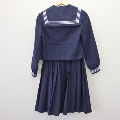【中古】福島県 藤間中学校 女子制服 2点 (セーラー服・スカート) sf113140