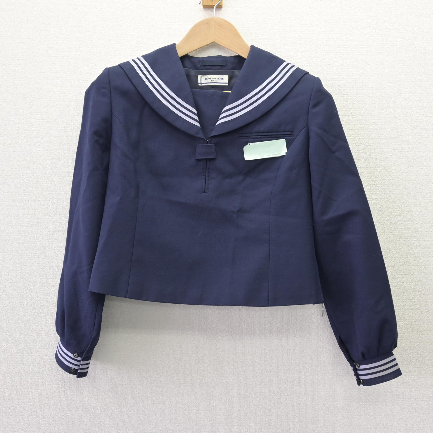 【中古】福島県 藤間中学校 女子制服 2点 (セーラー服・スカート) sf113140