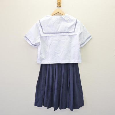 【中古】福島県 藤間中学校 女子制服 2点 (セーラー服・スカート) sf113141
