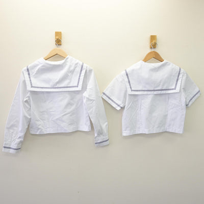 【中古】福島県 藤間中学校 女子制服 3点 (セーラー服・スカート) sf113142