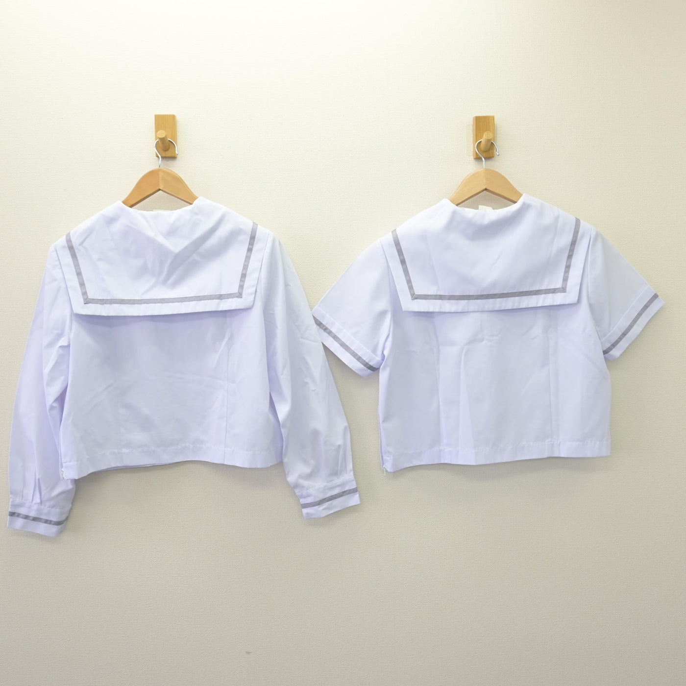 【中古】福島県 藤間中学校 女子制服 2点 (セーラー服) sf113143