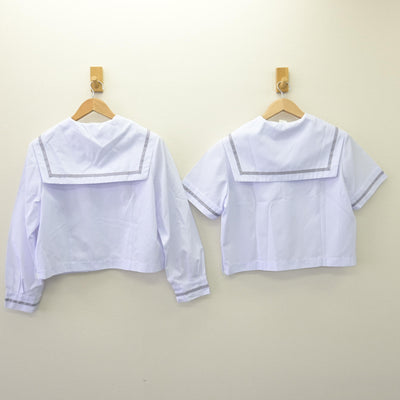 【中古】福島県 藤間中学校 女子制服 2点 (セーラー服) sf113143