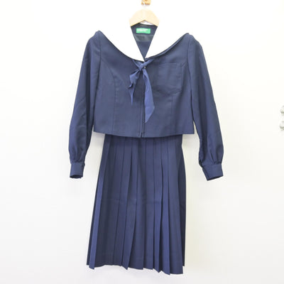 【中古】岐阜県 中山中学校 女子制服 3点 (セーラー服・スカート) sf113155