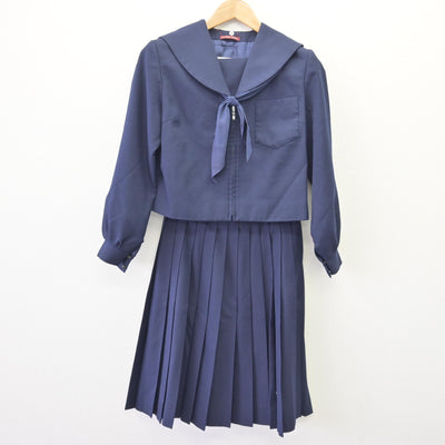 【中古】岐阜県 中山中学校 女子制服 3点 (セーラー服・スカート) sf113157