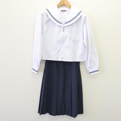 【中古】岐阜県 中山中学校 女子制服 2点 (セーラー服・スカート) sf113158