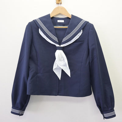 【中古】秋田県 御野場中学校 女子制服 3点 (セーラー服・スカート) sf113188
