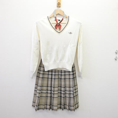 【中古】埼玉県 浦和ルーテル学院中学校 女子制服 4点 (ブレザー・ニット・スカート) sf113221