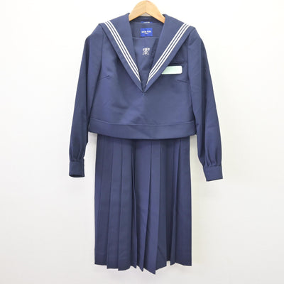 【中古】福岡県 泉中学校 女子制服 2点 (セーラー服・ジャンパースカート) sf113293