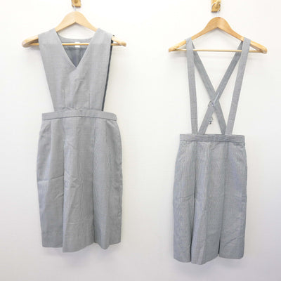 【中古】兵庫県 真砂中学校 女子制服 2点 (ジャンパースカート・スカート) sf113325