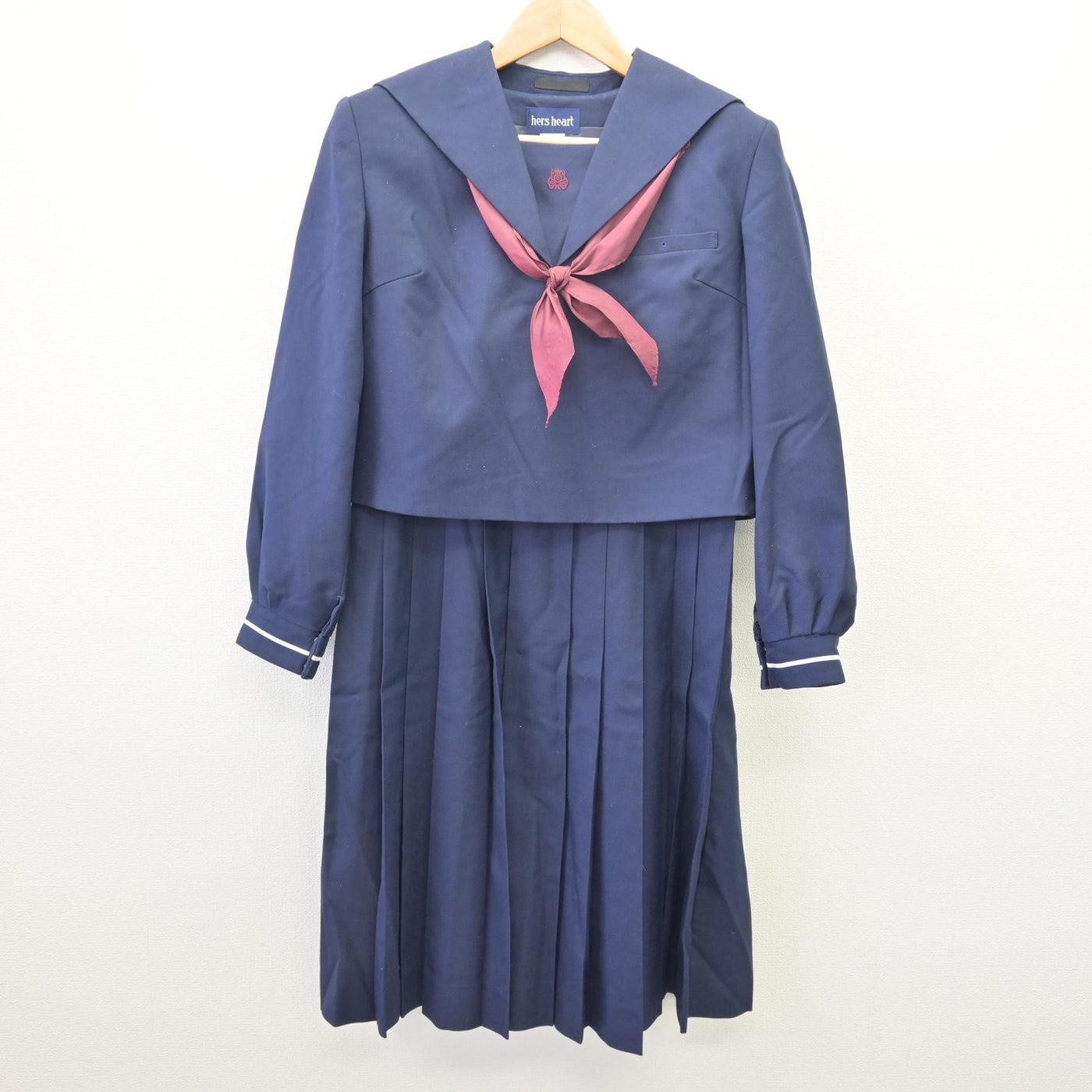 中古】熊本県 鹿本高等学校 女子制服 3点 (セーラー服・ジャンパー