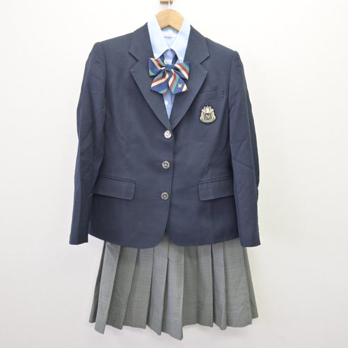 中古】東京都 日本大学鶴ヶ丘高等学校 女子制服 4点 (ブレザー