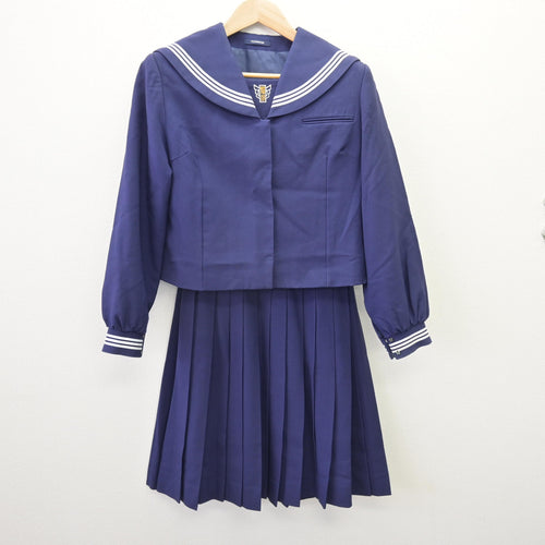 広島皆実高校 セーラー服 中古制服】広島県立広島皆実高等学校 女子制服 3点（セーラー服