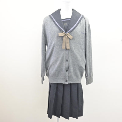 【中古】埼玉県 浦和麗明高等学校 女子制服 4点 (セーラー服・ニット・スカート) sf113674
