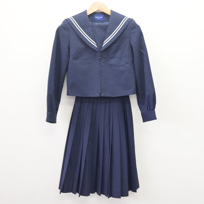 【中古】愛知県 横須賀高等学校 女子制服 2点 (セーラー服・スカート) sf113748