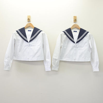 【中古】愛知県 横須賀高等学校 女子制服 3点 (セーラー服・スカート) sf113749