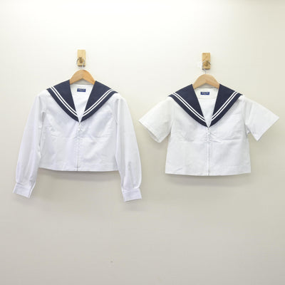 【中古】愛知県 横須賀高等学校 女子制服 2点 (セーラー服) sf113750