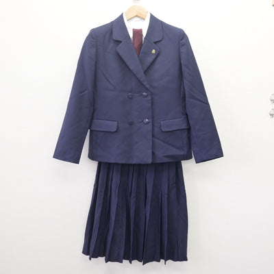 【中古】青森県 八戸高等学校 女子制服 5点 (ブレザー・シャツ・スカート) sf113752