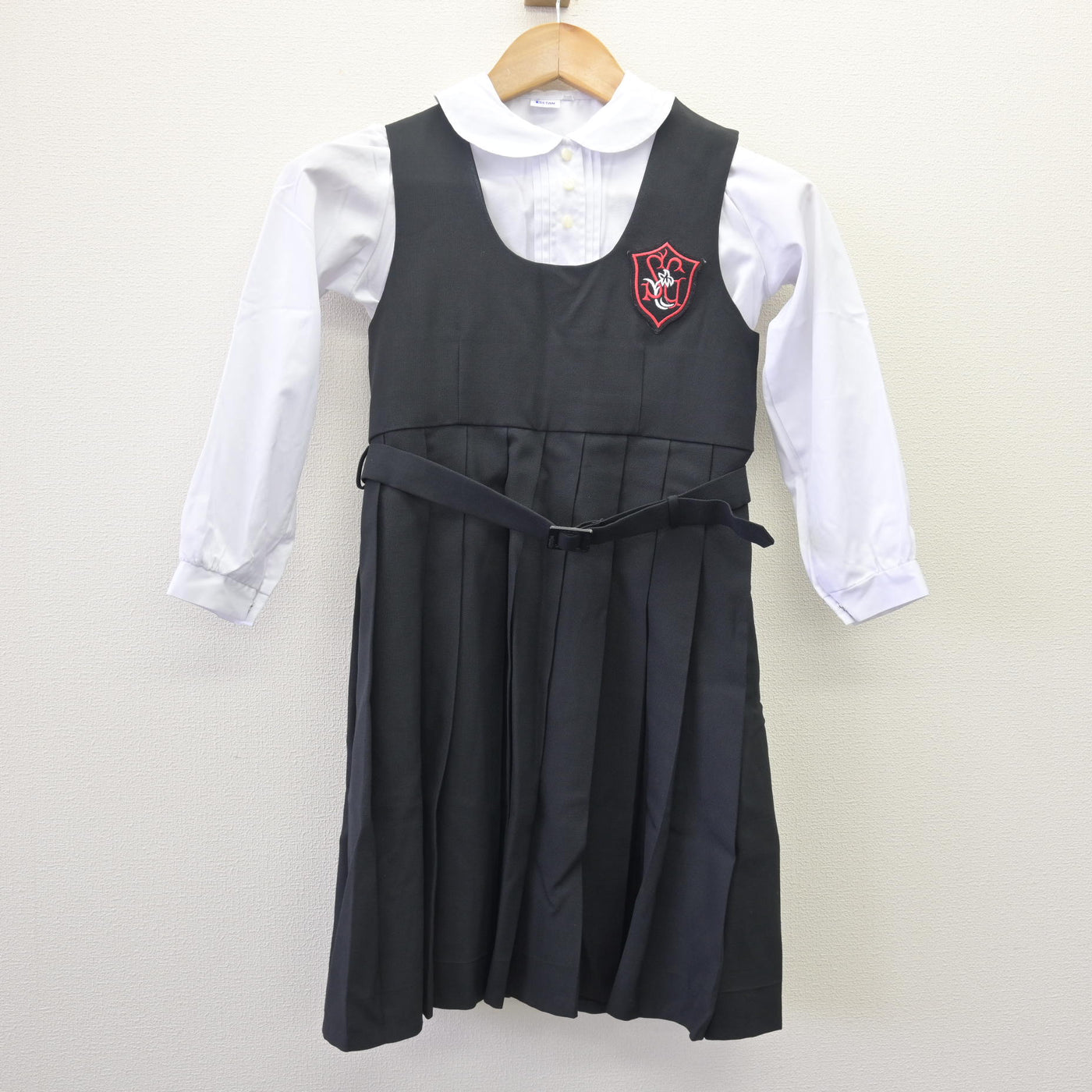 【中古】東京都 サレジアン国際学園目黒星美小学校 女子制服 4点 (ブレザー・シャツ・ジャンパースカート) sf113765