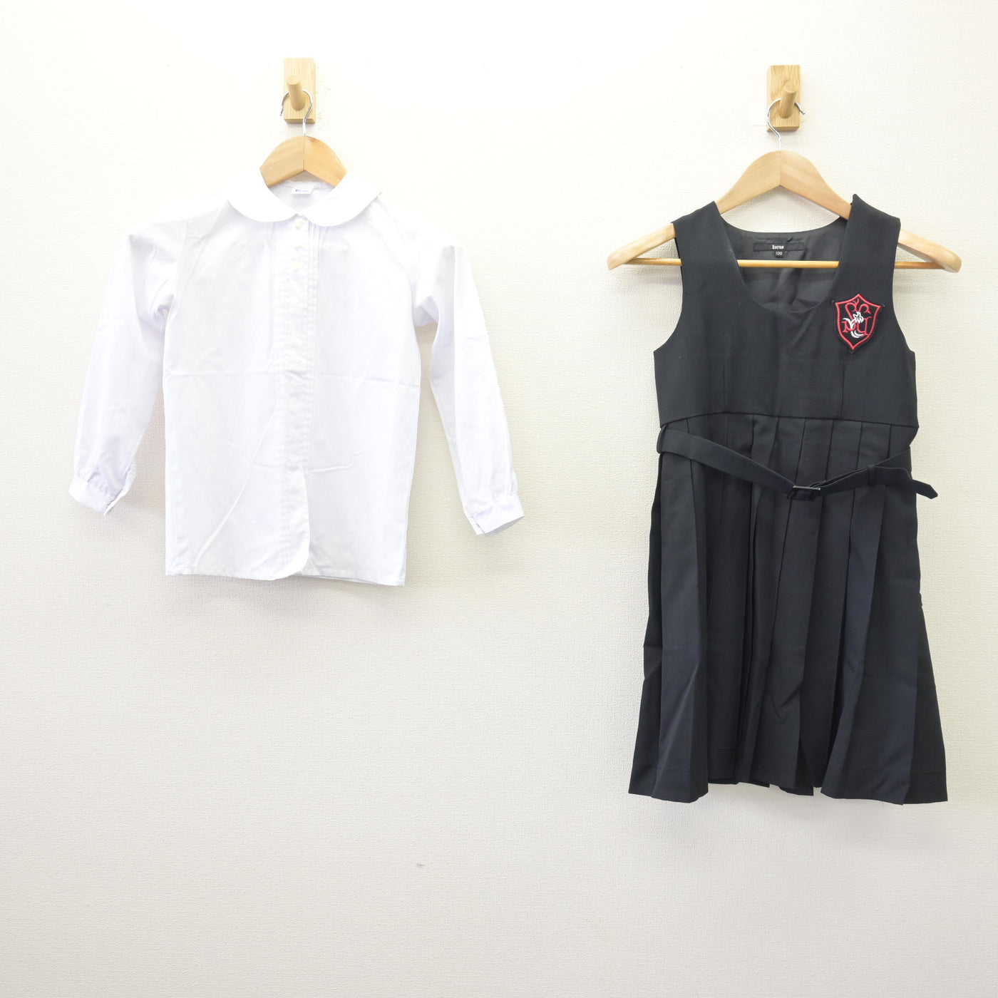 【中古】東京都 サレジアン国際学園目黒星美小学校 女子制服 4点 (ブレザー・シャツ・ジャンパースカート) sf113765