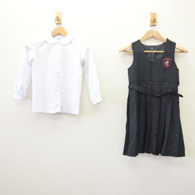 【中古】東京都 サレジアン国際学園目黒星美小学校 女子制服 4点 (ブレザー・シャツ・ジャンパースカート) sf113765