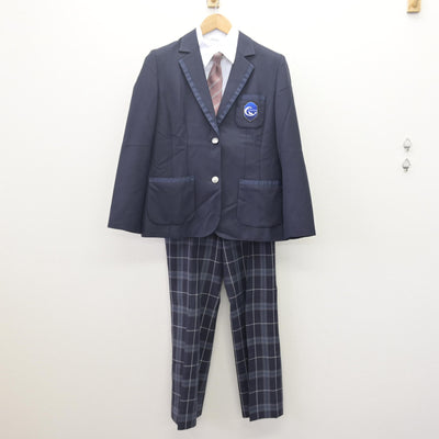 【中古】新潟県 北越高等学校 女子制服 4点 (ブレザー・シャツ・ズボン) sf113779