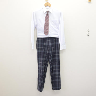 【中古】新潟県 北越高等学校 女子制服 4点 (ブレザー・シャツ・ズボン) sf113779