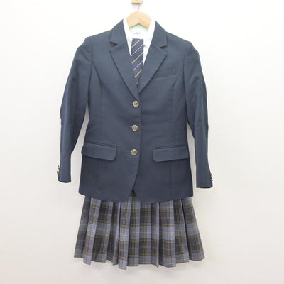 【中古】東京都 帝京大学高等学校 女子制服 4点 (ブレザー・シャツ・スカート) sf113793