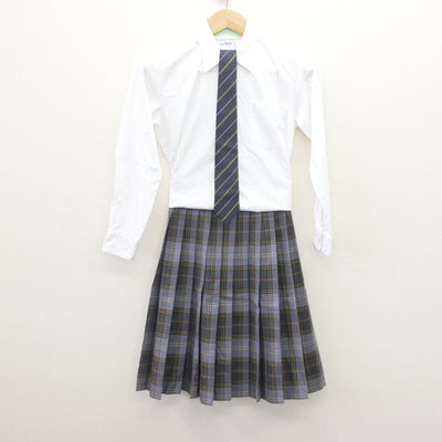 【中古】東京都 帝京大学高等学校 女子制服 4点 (ブレザー・シャツ・スカート) sf113793
