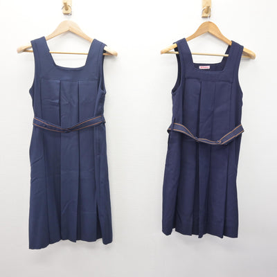 【中古】京都府 京都聖母学院中学校 女子制服 2点 (ジャンパースカート・ジャンパースカート) sf113825