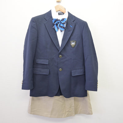 【中古】大阪府 水都国際高等学校 女子制服 4点 (ブレザー・シャツ・スカート) sf113889