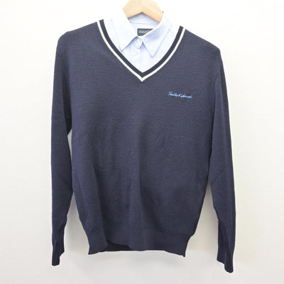 【中古】大阪府 水都国際高等学校 女子制服 4点 (ブレザー・ニット・シャツ) sf113891