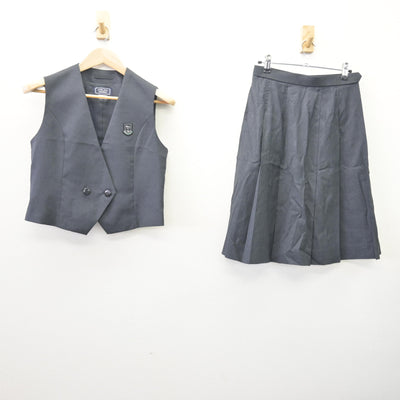 【中古】埼玉県 星野高等学校 女子制服 2点 (ベスト・スカート) sf113908