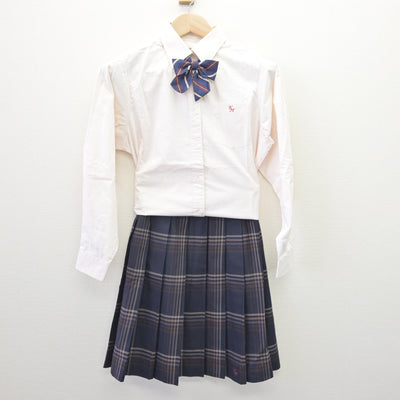 【中古】千葉県 柏の葉高等学校 女子制服 4点 (ブレザー・シャツ・スカート) sf113910