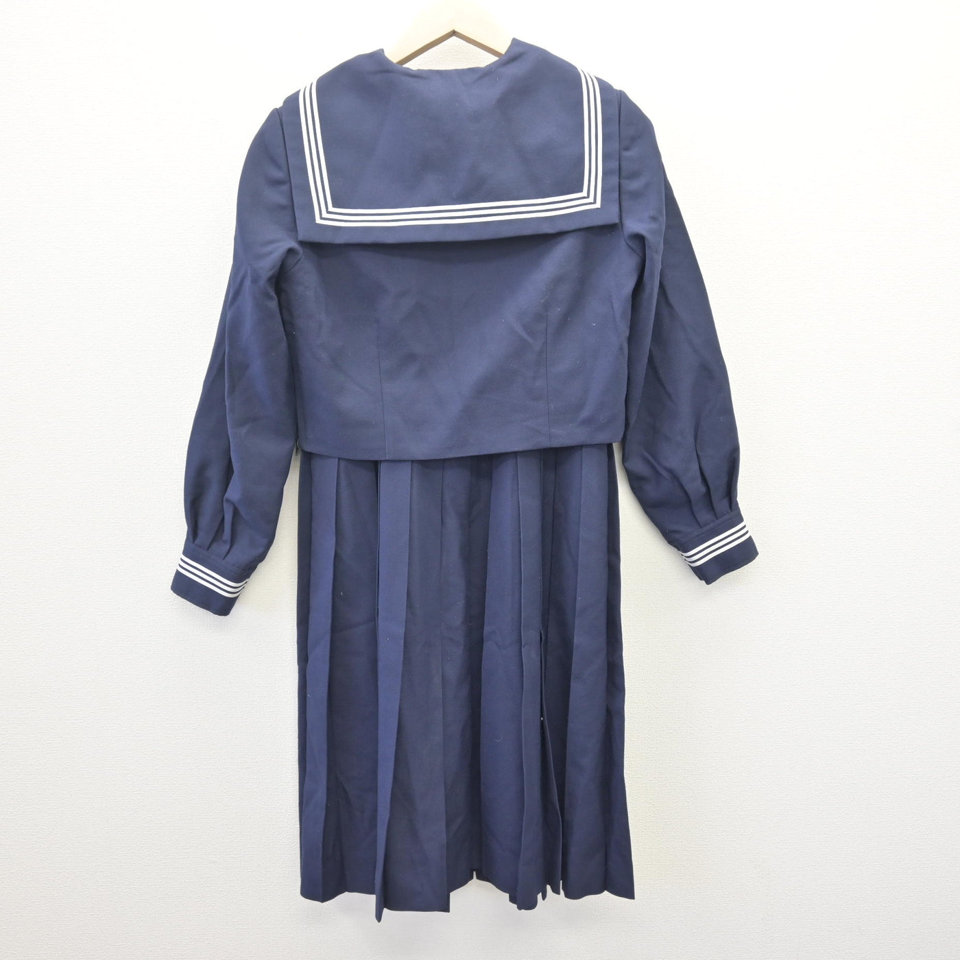【中古】千葉県 柏第五中学校 女子制服 3点 (セーラー服・ジャンパースカート) sf113914