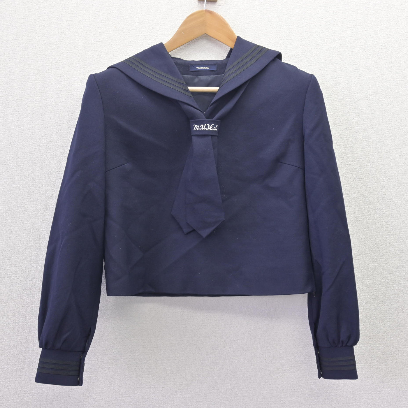 【中古】埼玉県 さいたま市立浦和高等学校 女子制服 3点 (セーラー服・スカート) sf113916
