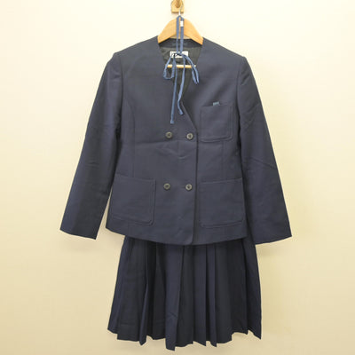 【中古】北海道 琴似中学校 女子制服 4点 (ブレザー・ベスト・スカート) sf113948