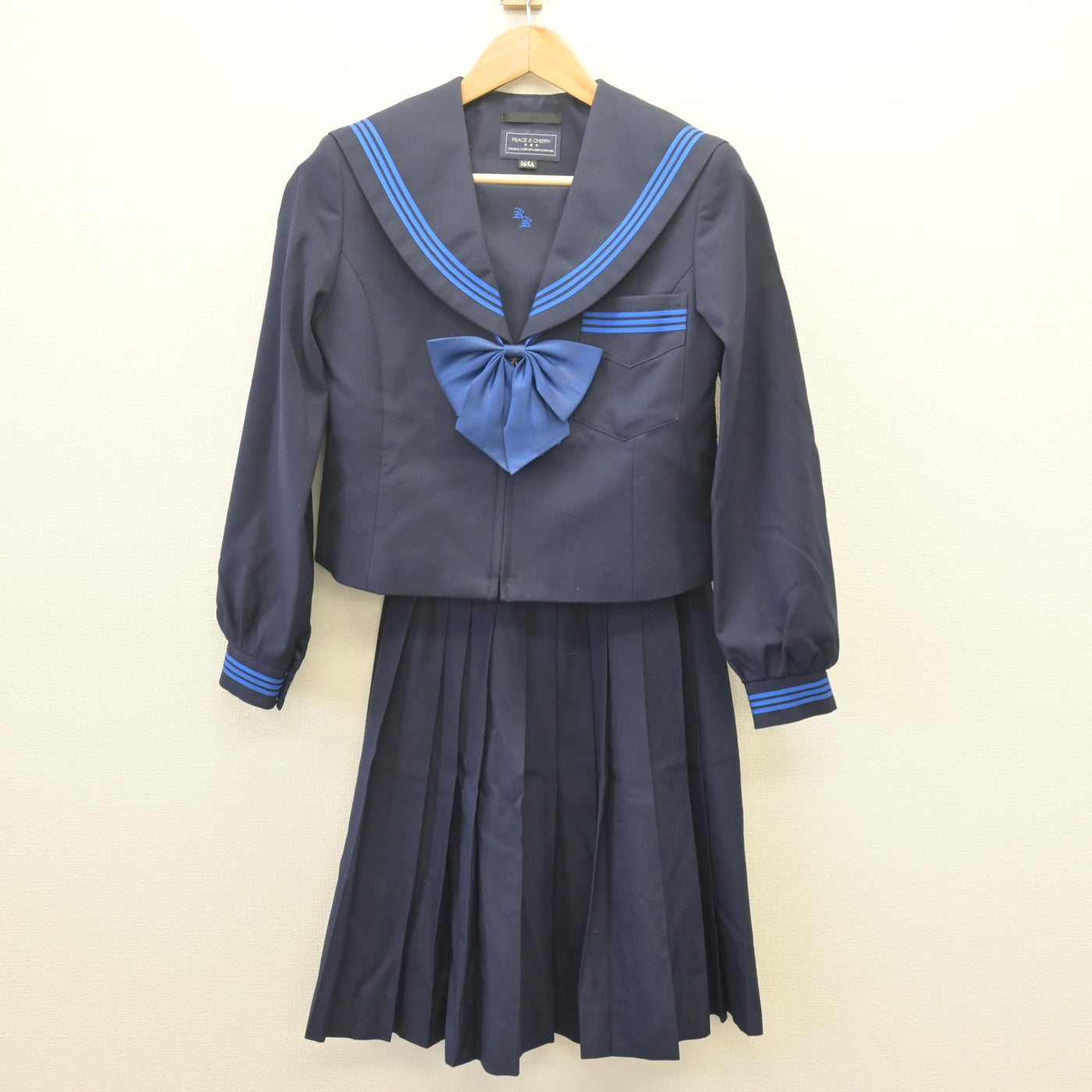【中古】奈良県 香芝北中学校 女子制服 3点 (セーラー服・スカート) sf113959