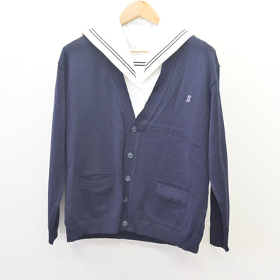 【中古】岡山県 倉敷翠松高等学校 女子制服 2点 (ニット・セーラー服) sf113964