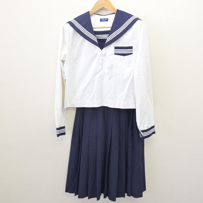 【中古】栃木県 西那須野中学校 女子制服 3点 (セーラー服・セーラー服・スカート) sf113968