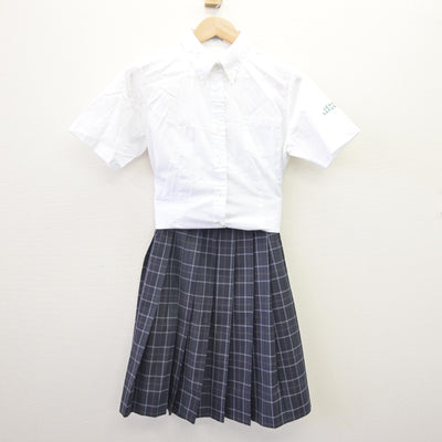 【中古】東京都 上野学園高等学校 女子制服 3点 (ニットベスト・シャツ・スカート) sf113977