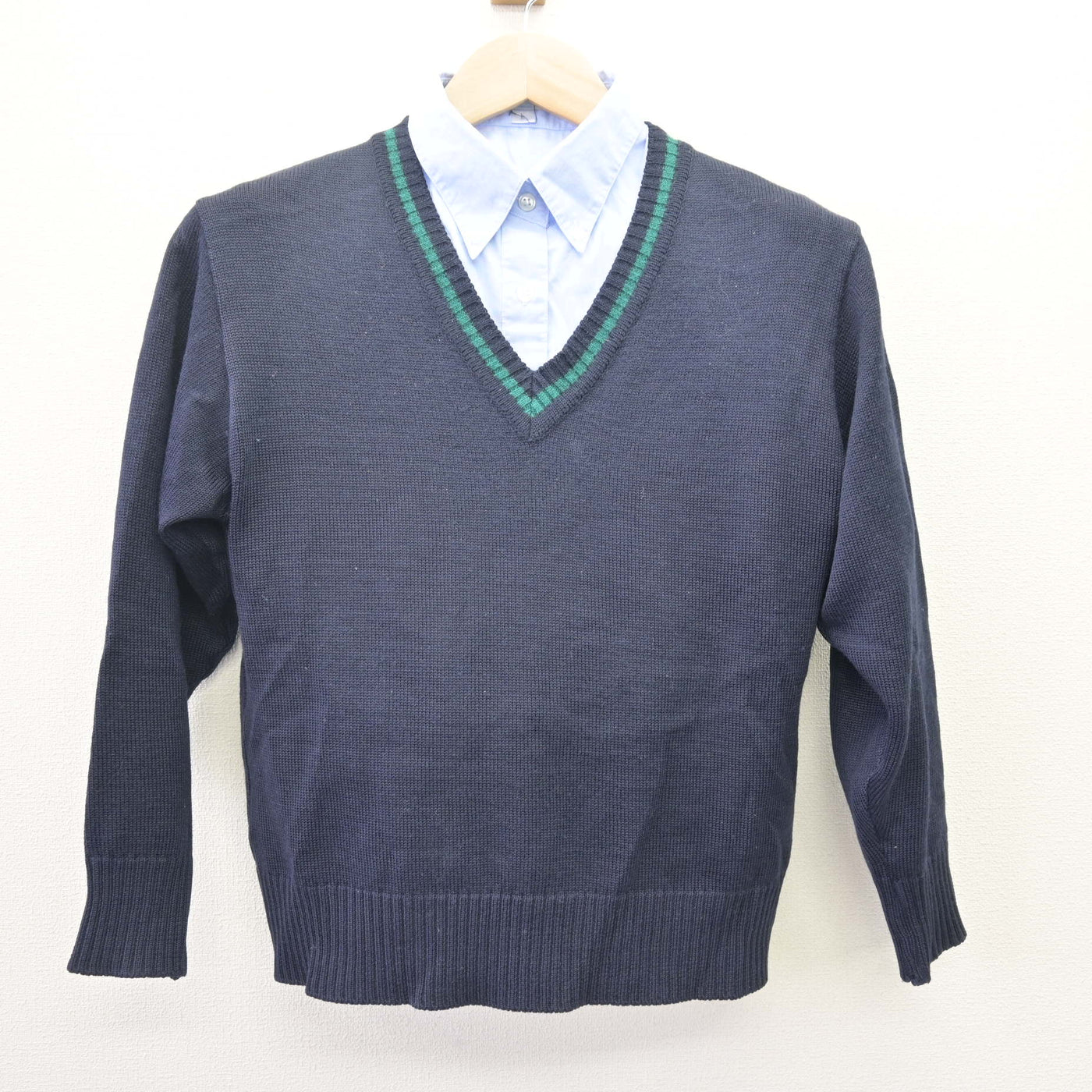 【中古】東京都 上野学園高等学校 女子制服 2点 (ニット・シャツ) sf113979