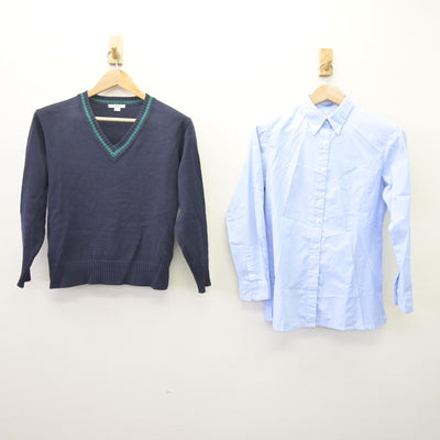 【中古】東京都 上野学園高等学校 女子制服 2点 (ニット・シャツ) sf113979