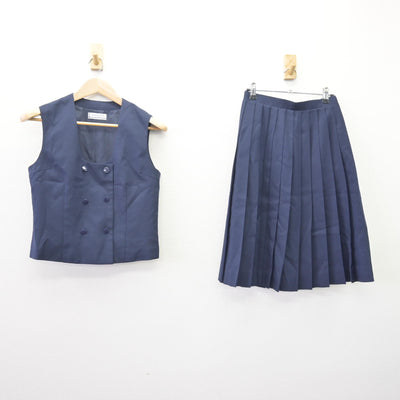【中古】埼玉県 大砂土中学校 女子制服 2点 (ベスト・スカート) sf113990