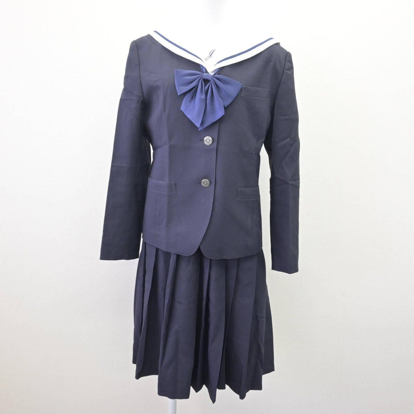 【中古】福岡県 福岡工業大学附属城東高等学校 女子制服 4点 (ブレザー・ブラウス・ジャンパースカート) sf113991