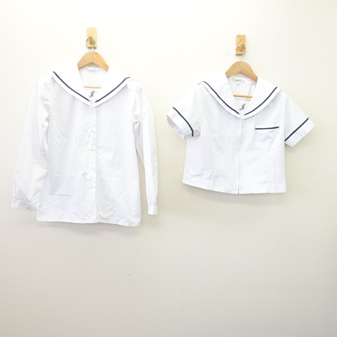 【中古】福岡県 福岡工業大学附属城東高等学校 女子制服 2点 (ブラウス・セーラー服) sf113993