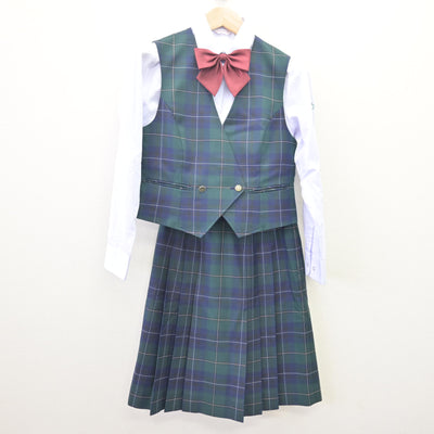 【中古】北海道 札幌第一高等学校 女子制服 6点 (ブレザー・ベスト・ブラウス・スカート) sf114004