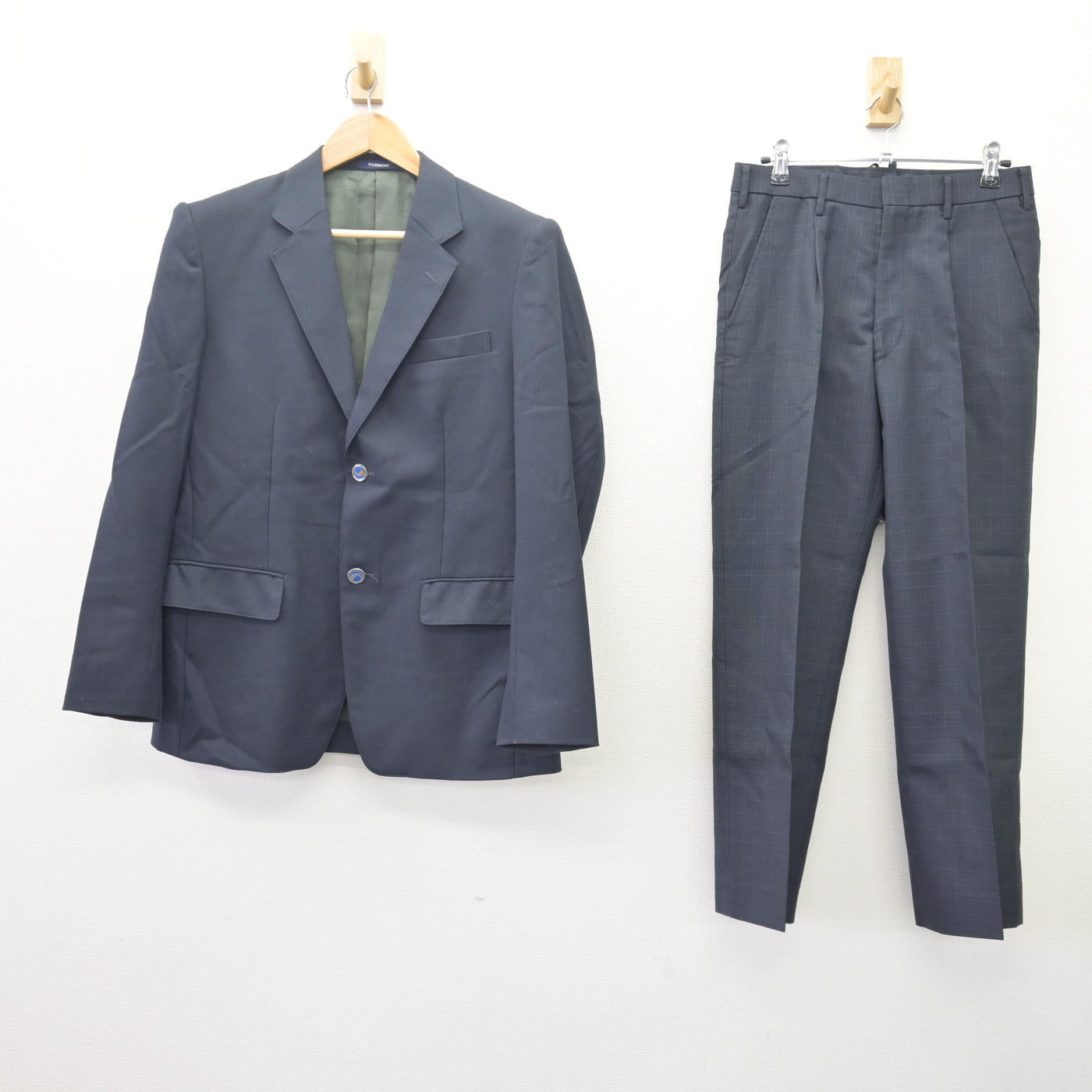 【中古】神奈川県 横浜国立大学教育学部附属横浜中学校 男子制服 2点 (ブレザー・ズボン) sf114018