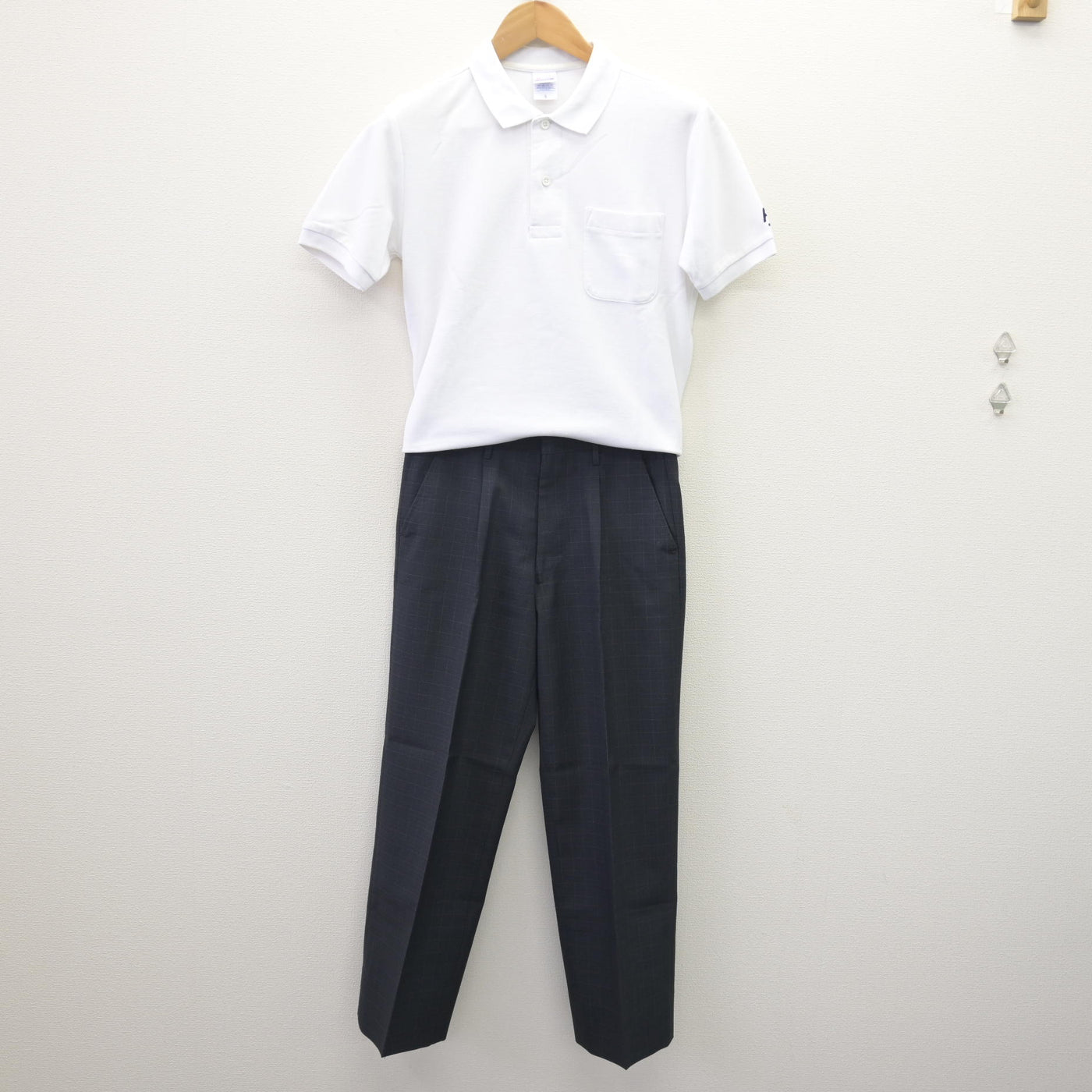 【中古】神奈川県 横浜国立大学教育学部附属横浜中学校 男子制服 2点 (シャツ・ズボン) sf114020