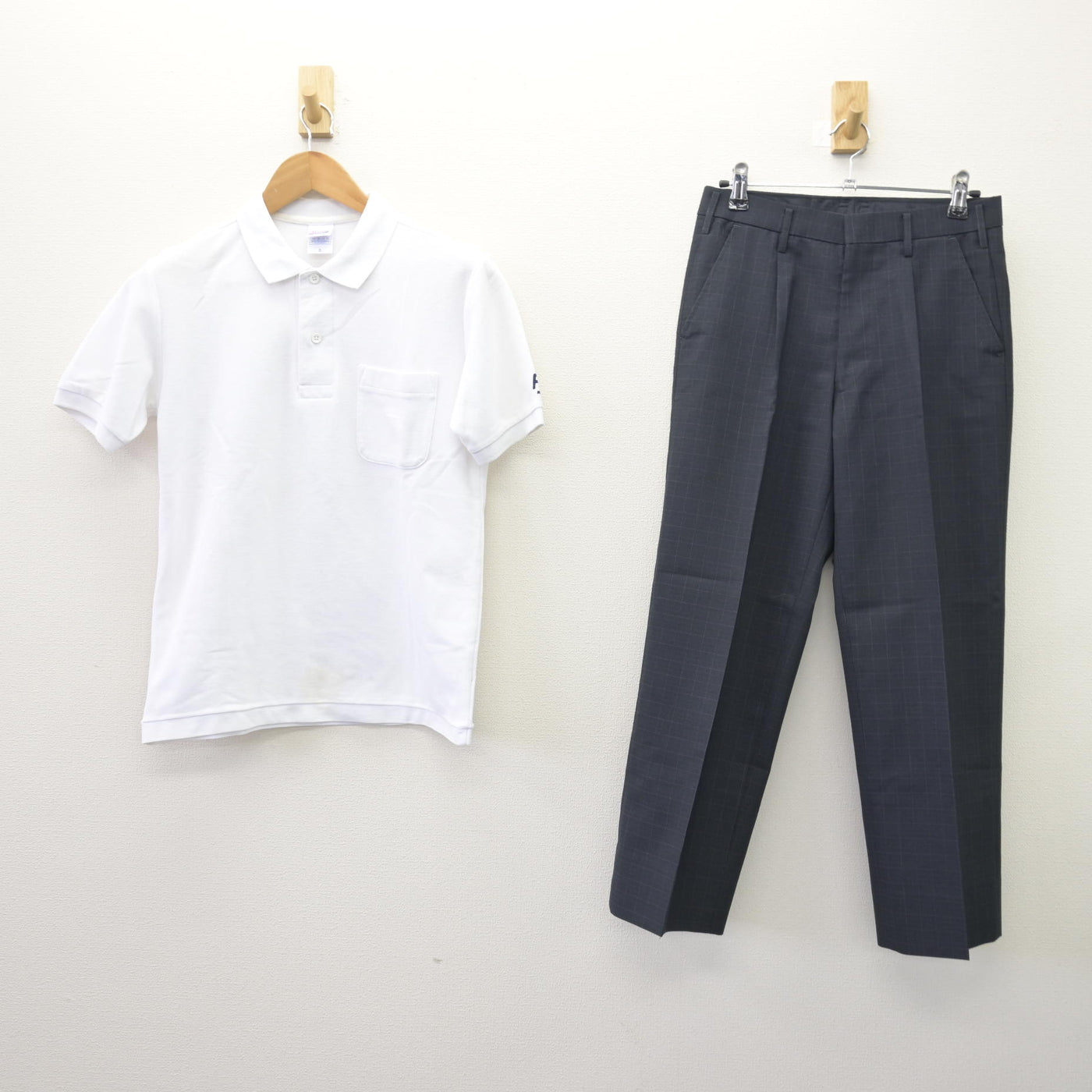 【中古】神奈川県 横浜国立大学教育学部附属横浜中学校 男子制服 2点 (シャツ・ズボン) sf114020